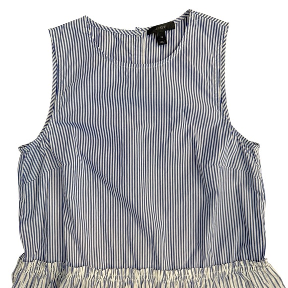 J.Crew Blue & White Striped Peplum Top 100% Cotton Size XS - Picture 9 of 10